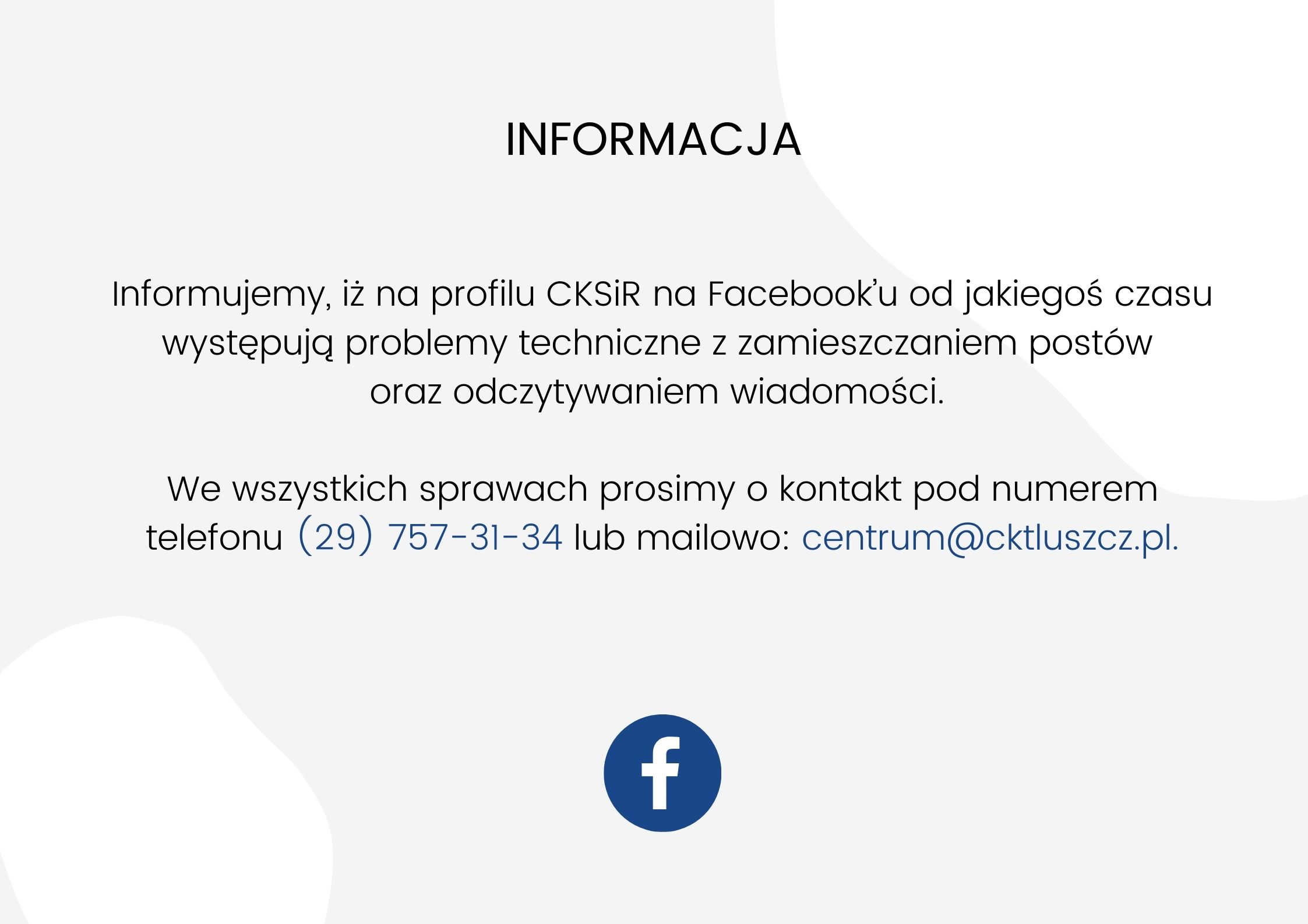 Informacja Facebook